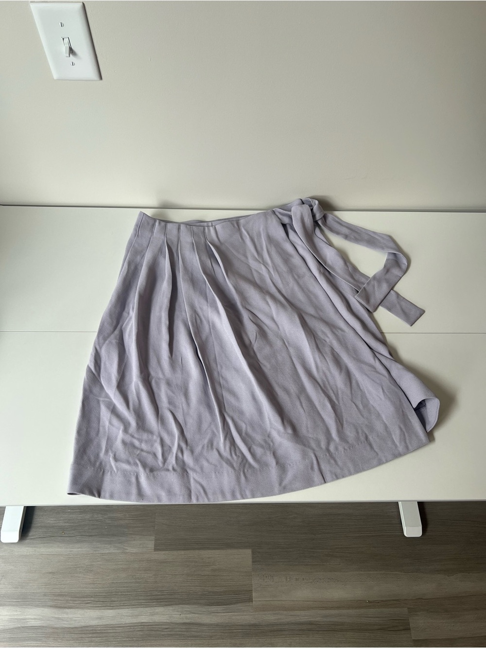 Jeune Otte Jana Viscose Crepe Wrap Skirt in Lavender - Size Small NWT